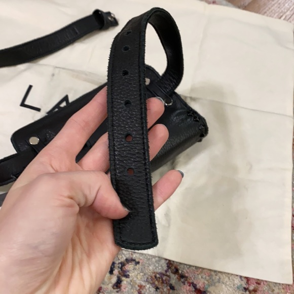 Laggo black leather Fanny pack - Picture 10 of 13